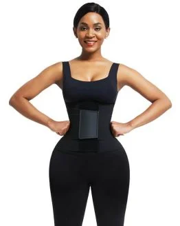 BLACK NEOPRENE WAIST TRAINER